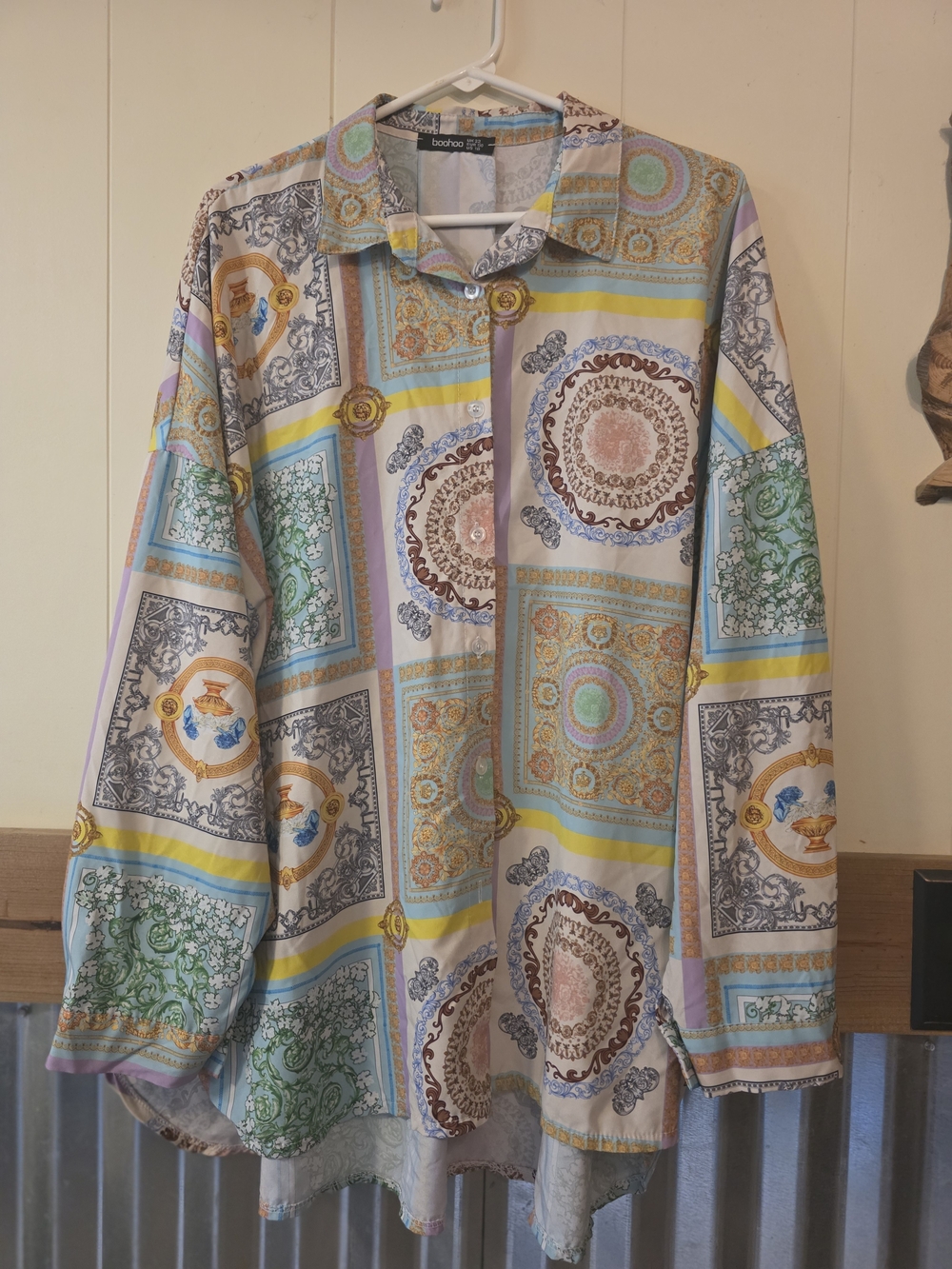Multicolor Printed Button-Up Shirt